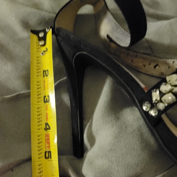 Black Rhinestone Sandals - Picture 5 of 6